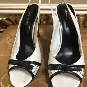 Black and white CB laud is Ciuti shoes
